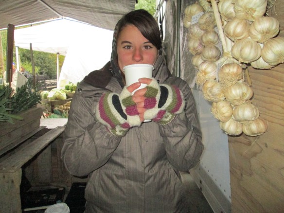 Me with my arch enemy, gartlic braids. I'm just not good at making artsy things.