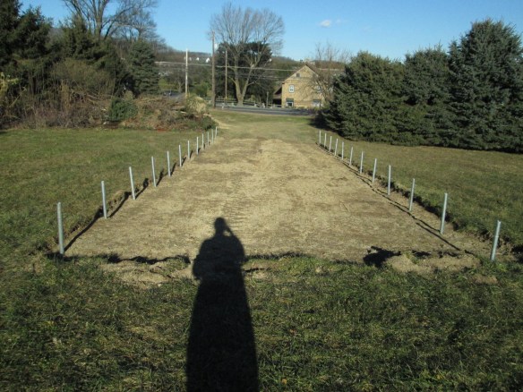 Here is the sort-of level ground with ground sleeves