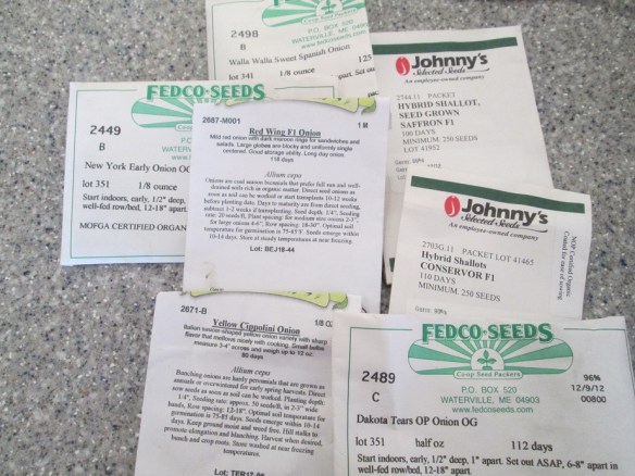 Here are all the onions we'll (hopefully) be offering!